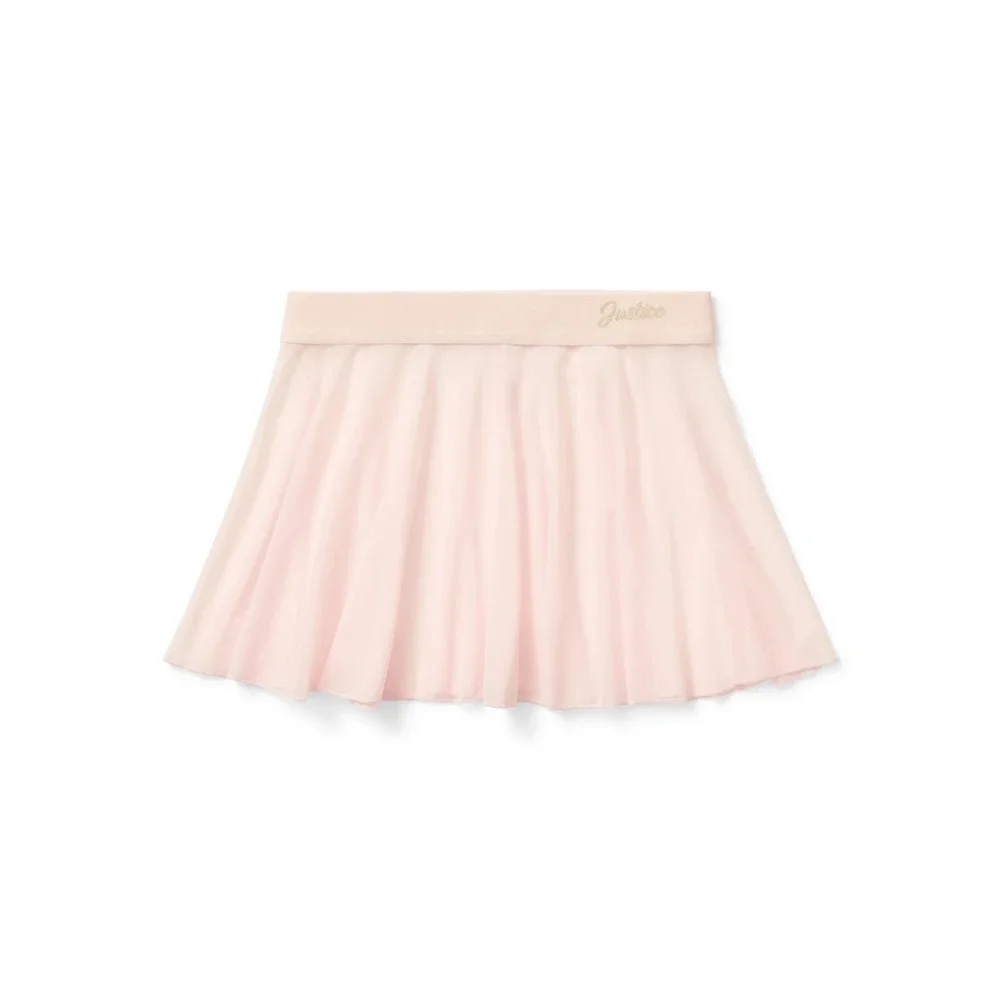 Justice Girls Lightweight Soft Pink Ballet Dance Skirt Mesh Tutu M 10